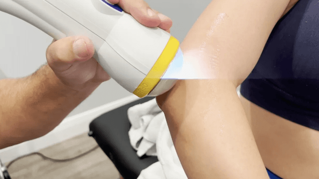 SoftWave therapy treatment for elbow pain
